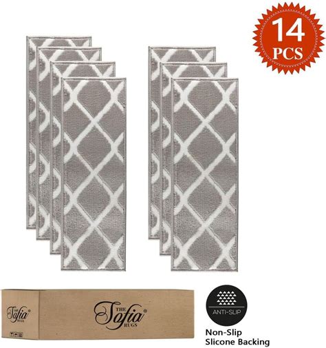 Buy Sofia Rugs Stair Treads for Wooden Steps Indoor - 9x28 Washable ...