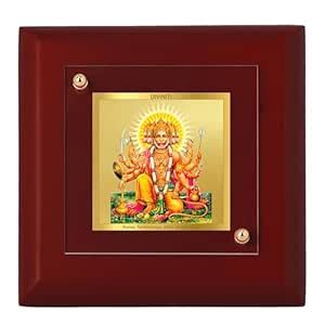 DIVINITI 24K Gold Plated Foil Panchmukhi Hanuman Ji Photo Frame For ...