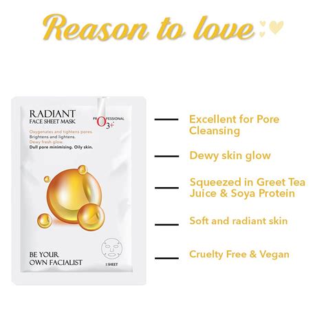 O3+ RADIANT FACE SHEET MASK,1N – Just Colorme