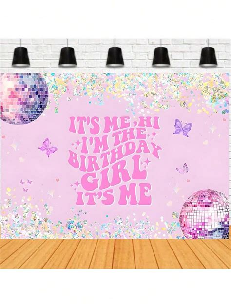 Fondo de fotografía para fiesta de cumpleaños temática disco rosa con ...