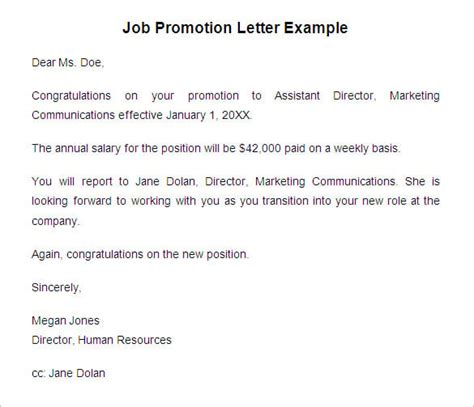 Image result for Promotion Letter Sample