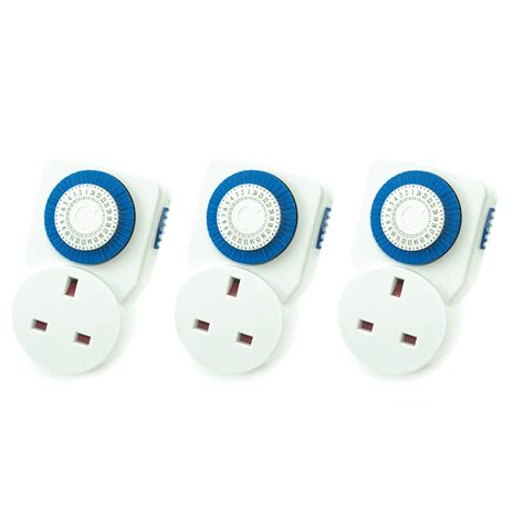 Buy CDL Micro Triple Pack 24hr UK Mains Single Analogue Timer Clock ...