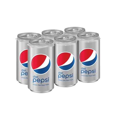 Diet Pepsi Cola Soda Pop, 7.5oz Mini Cans 6 Pack India | Ubuy