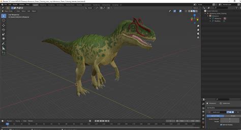 3D model Allosaurus Green Coloring | 3D Molier International