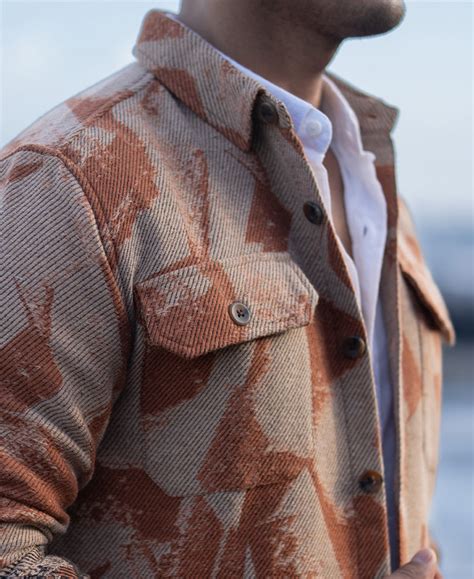 Ochre Jacquard Overshirt – Powerlook