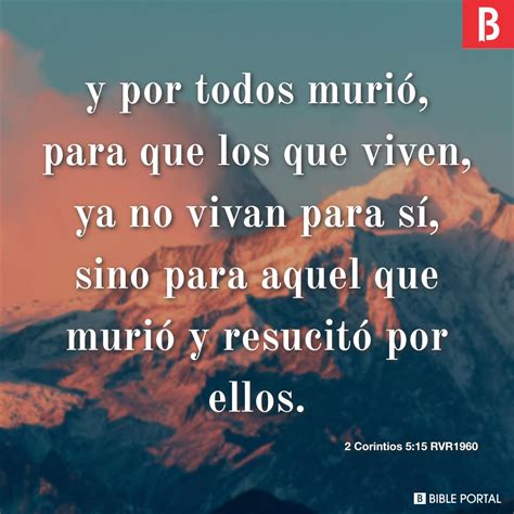 2 Corintios 5:15 RVR1960 - Bible Scripture Image - Bible Portal
