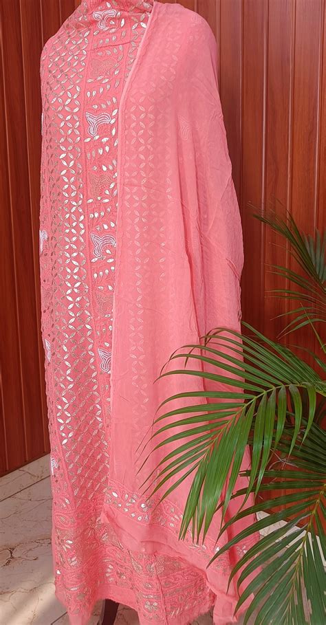 Chikankari and gota patti kurta and Dupatta