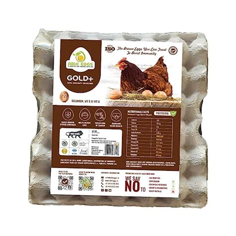 ABHI EGGS Gold+ With Immunity Boosters Brown Eggs Box (Pack of 30 ...