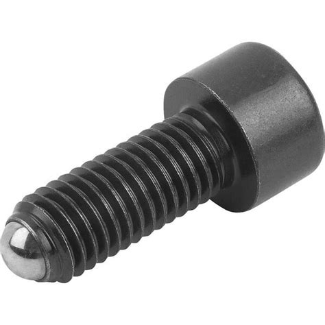 Kipp Ball-End Thrust Screw W Head, Form:A Full Ball, M16, L=83, 3 ...