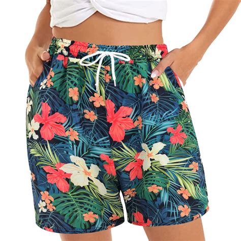 Baberdicy Women's Pants Women's Casual Shorts Summer Comfy Beach Shorts ...