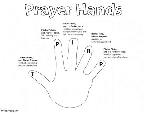 Praying Hands Coloring Page - Jenny Printable