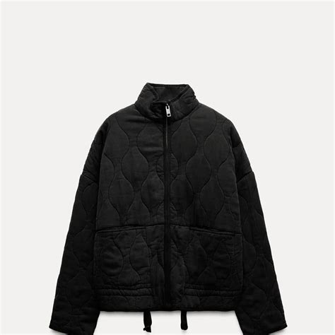 ZARA Women’s Quilted Jacket ZW Collection - XS Black in 2025 | Quilted ...