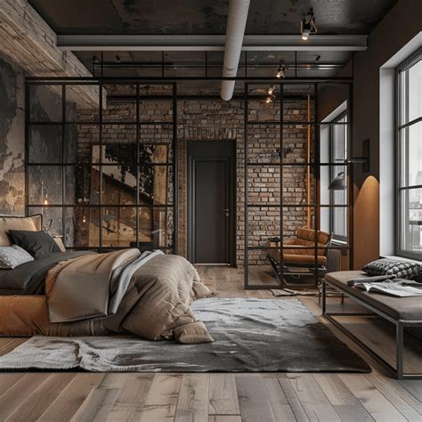 The Secret To Creating An Industrial Bedroom That's Both Edgy And Cozy ...