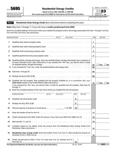 Image result for Example of Form 5695 2020