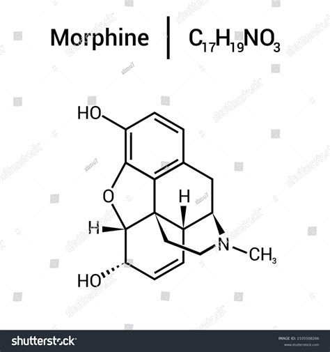 Chemical Structure Morphine C17h19no3 Stock Vector (Royalty Free) 2105508266 | Shutterstock