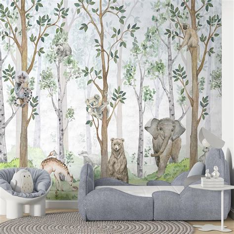 Jungle Tales, Nursery Room Wallpaper | Life n Colors