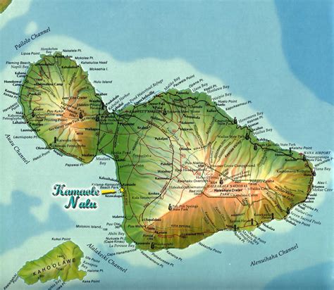 Driving map of maui island