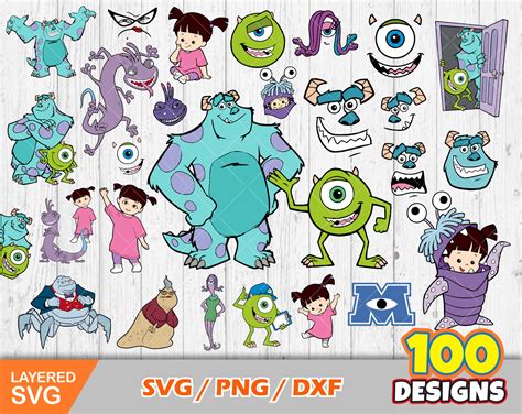Monsters Inc Clipart Bundle Monsters Inc SVG Cut Files for - Etsy Australia