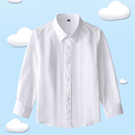 Kids Boys' Button Down Shirts Girls White Shirt Dress Shirt Boys Formal ...