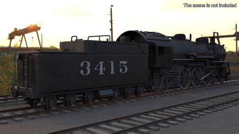 3D model Vintage Steam Locomotive and Tender | 3D Molier International