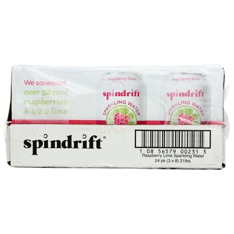 Buy Spindrift Unsweetened Raspberry LimeSparkling Water, 12 Fluid Ounce ...