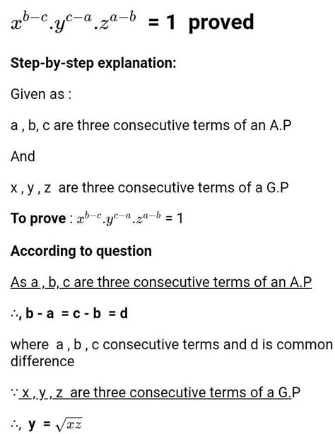 A b c are 3 consecutive terms of ap and x y z are 3 consecutive terms ...