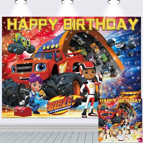 Buy B00609-Blaze Blaze Backdrop Blaze and The Monster Machines Birthday ...