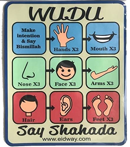 Eidway Wudu Chart Cling Set of Two : Amazon.in: Home & Kitchen