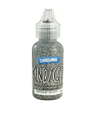 DERIVAN GLITTER GLUE KINDY GLITZ 36ML ANTIQUE SILVER MADE IN AUSTRALIA ...