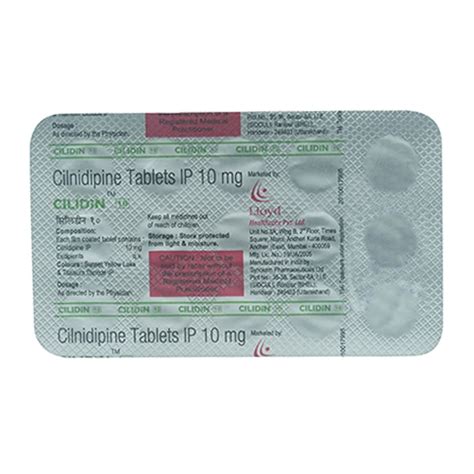 Cilidin 10 Tablet | Uses, Side Effects, Price | Apollo Pharmacy