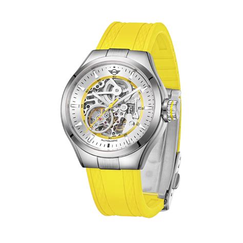 Skeleton Silicone Strap - Yellow Automatic Watch by MINI Cooper | MINI ...