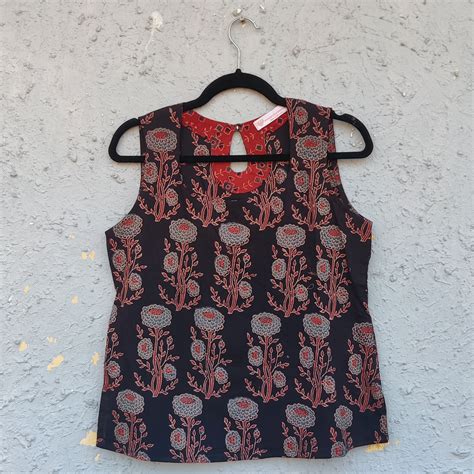 FARIDA-Pure Cotton Black Ajrak Everyday Wear Top – Sanskruti