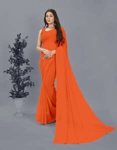 Plain Georgette Sarees - Buy Plain Georgette Sarees online at Best ...