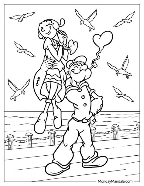 Popeye Olive Oyl Coloring Pages [2025]