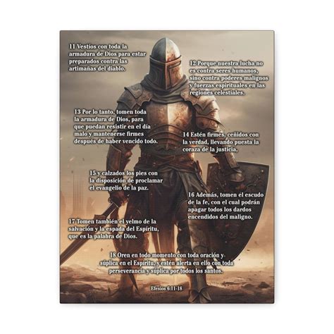 Scripture Walls Efesios 6:11-18 Armour Of God Standing Warrior Spanish ...