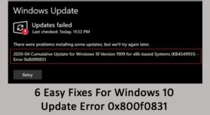 Image result for How to Fix Error Code 0X800f0831