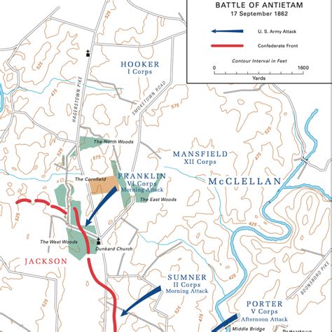 Map of battle of Antietam editorial Map Battle Antietam Atlas To ...