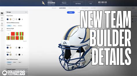 EA College Football 26 - Everything New In Team Builder