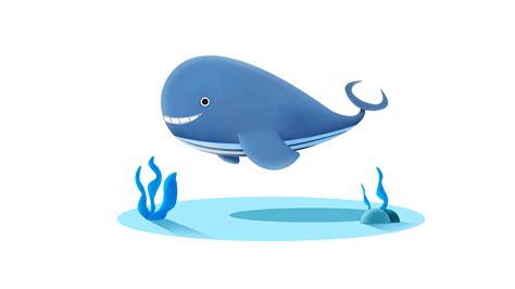 手绘海洋卡通鲸鱼海洋主题原创插画图片素材免费下载 - 觅知网
