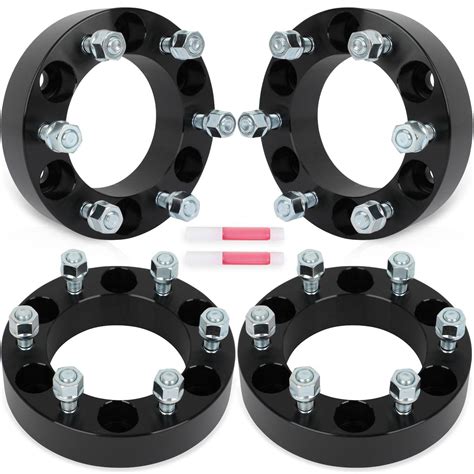 SCITOO 4Pcs 6x5.5 Wheel Spacers 1.5 inch Bore 108mm Studs 12x1.5 6 Lug ...
