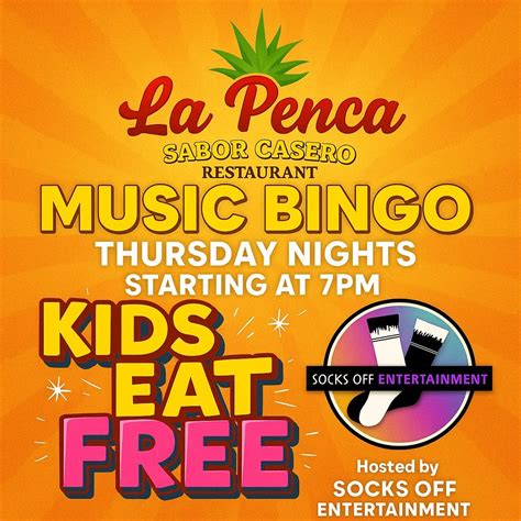 Music BINGO at La Penca Sabor Casero, La Penca Sabor Casero, Clayton ...