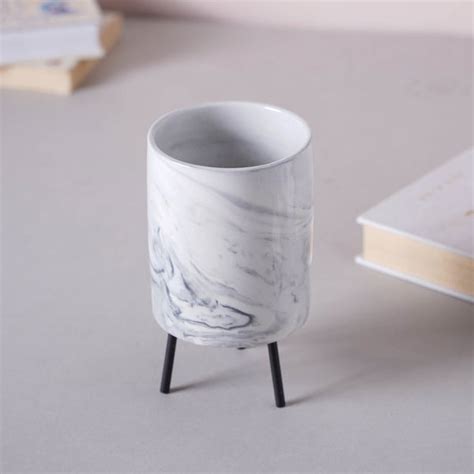 Marble Ceramic Indoor Planter- Large Online - Premium Planter | Nestasia