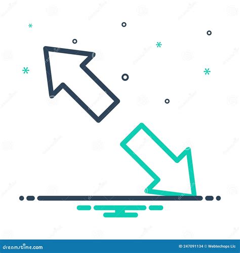 Mix Icon for Extend, Arrow and Opposite Stock Vector - Illustration of ...