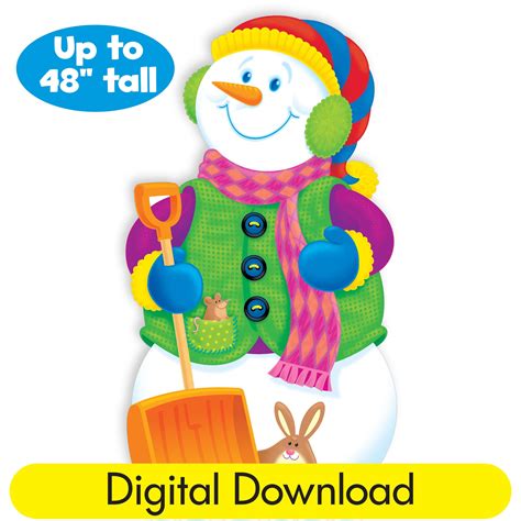 Winter Snowman Printable Bulletin Board and Door Decor Cut-Out P8127 ...