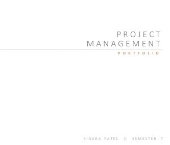 PROJECT MANAGEMENT PORTFOLIO _KINARA | CEPT - Portfolio