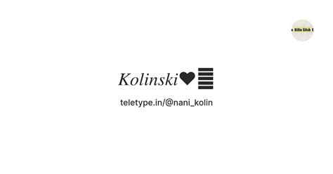 𝐾𝑜𝑙𝑖𝑛𝑠𝑘𝑖 ️‍🔥 — Teletype