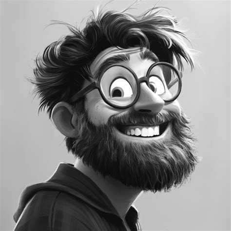 Personnage animé au visage expressif et aux cheveux sauvages | Image ...