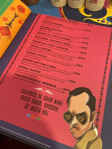 Menu at Dhaba Estd. 1986 Delhi, Chennai