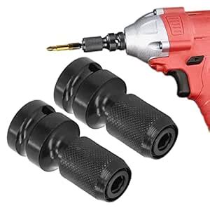 2 Sets Socket Adapter Converter, 1/2 to 1/4 Impact Adapter 1/2in Square ...