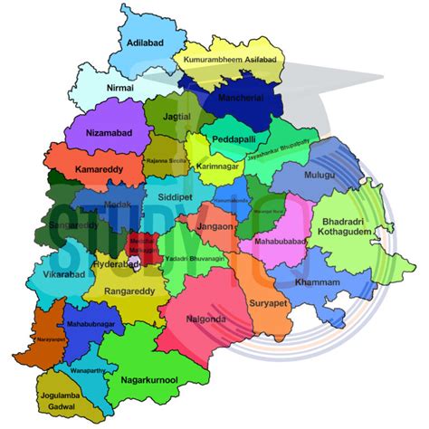 Districts of Telangana List, Map, Names, Total Area